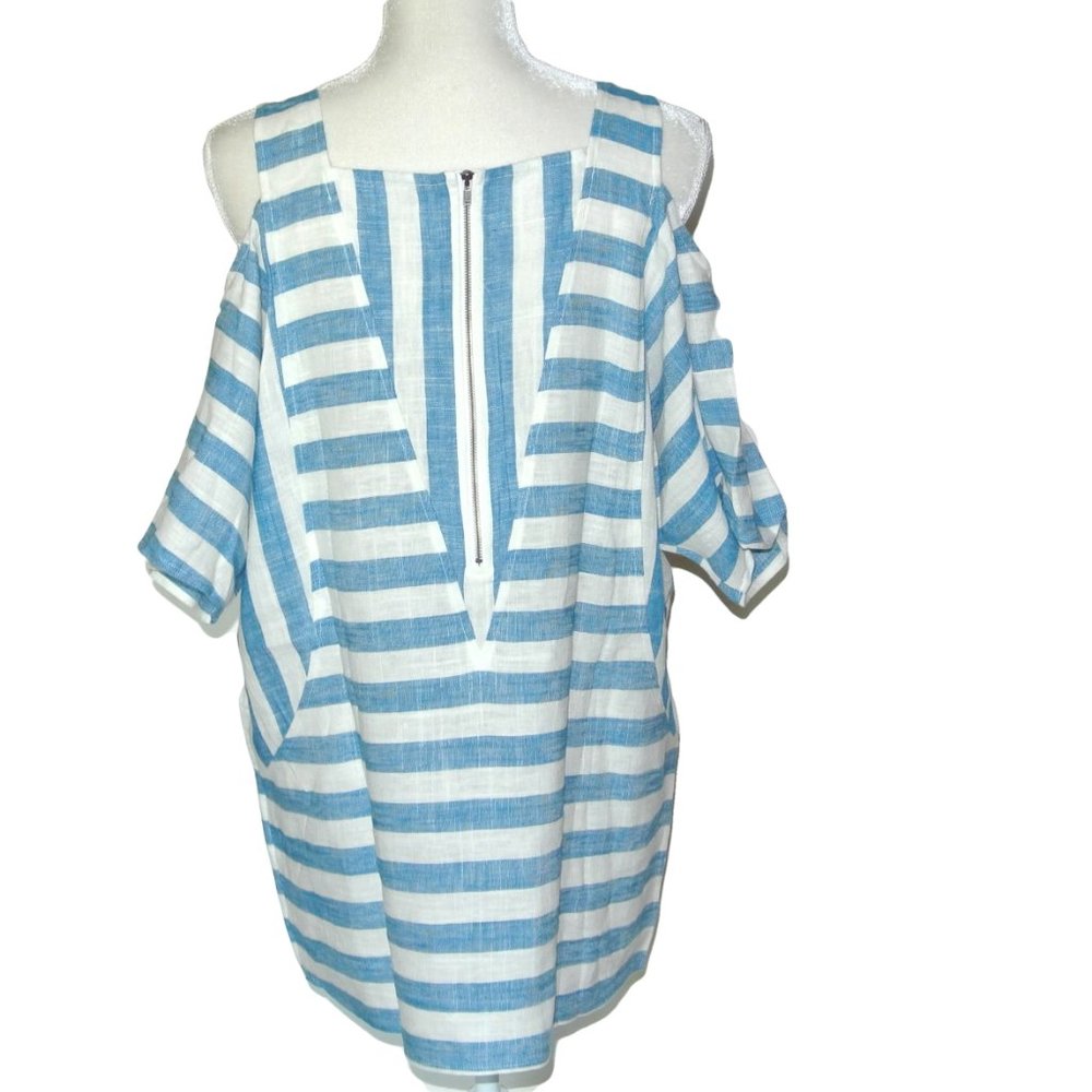 Soft Surroundings Sunset Linen Blend Striped Tunic - Picture 10 of 12